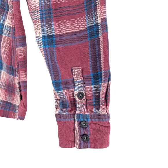 Patagonia Fjord Flannel Shirt Womens Magenta Big Sky Plaid Long Sleeve Size 8 - Picture 8 of 9